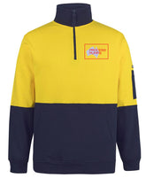 Hi Vis Half Zip Cotton Fleece