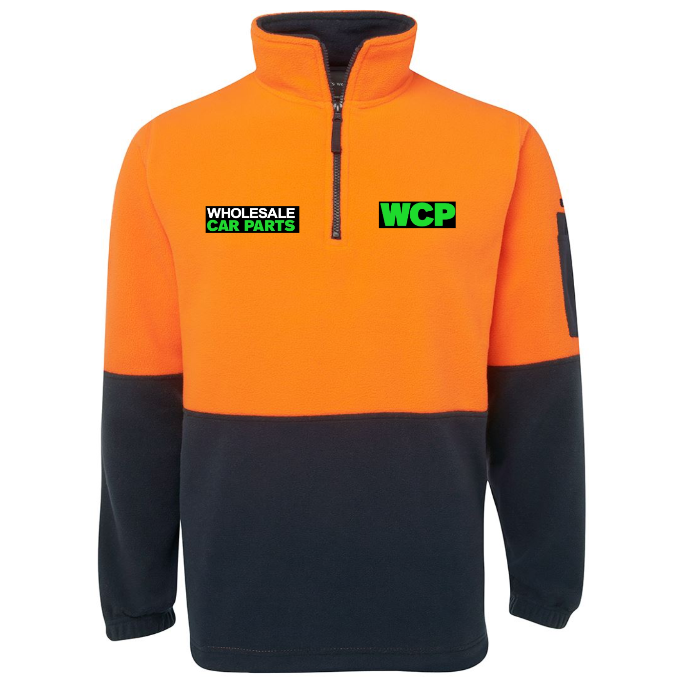 Hi Vis 1/2 Zip Polar Fleece