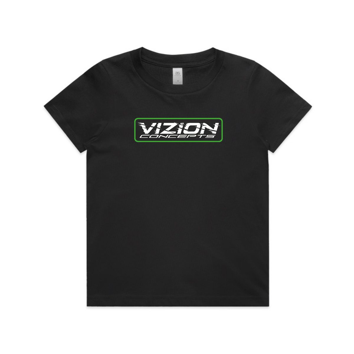 Kids Staple Tee - Green and White Strike