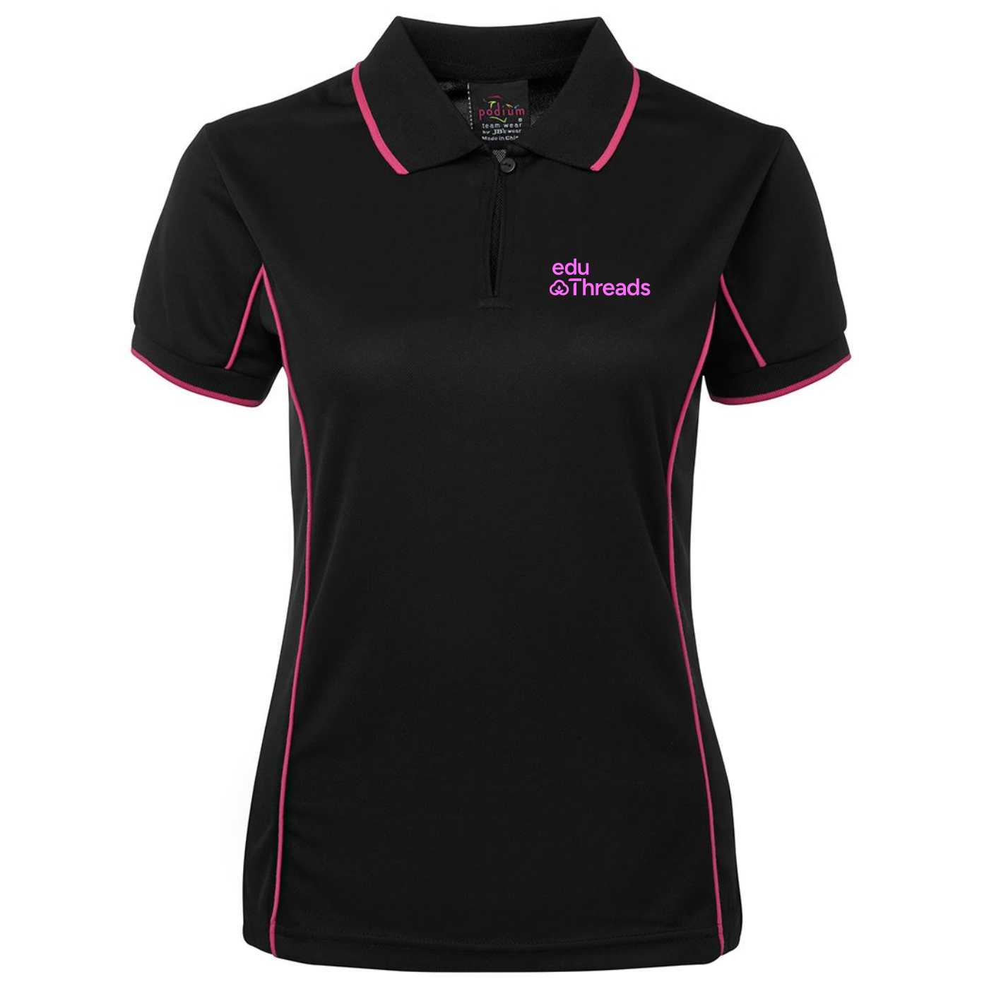 Ladies Fit Piping Polo - EduThreads