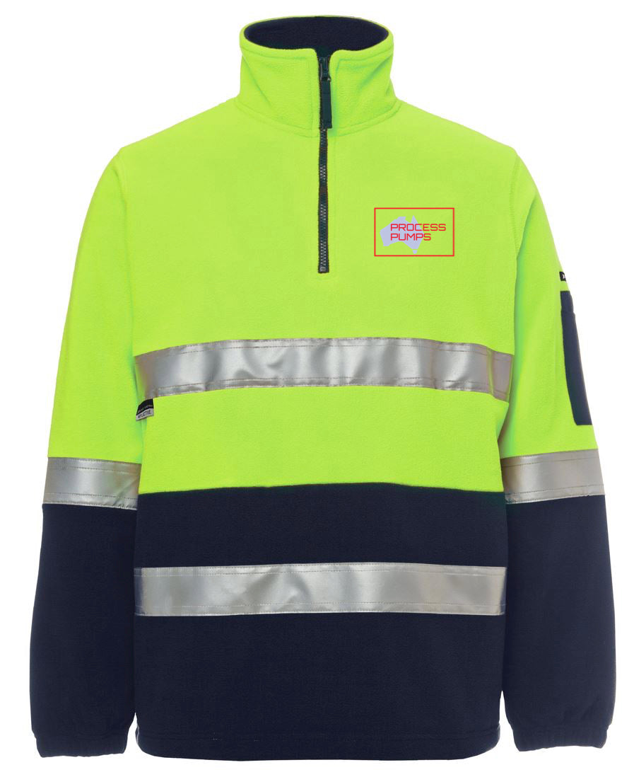 Hi Vis Half Zip Polar Fleece