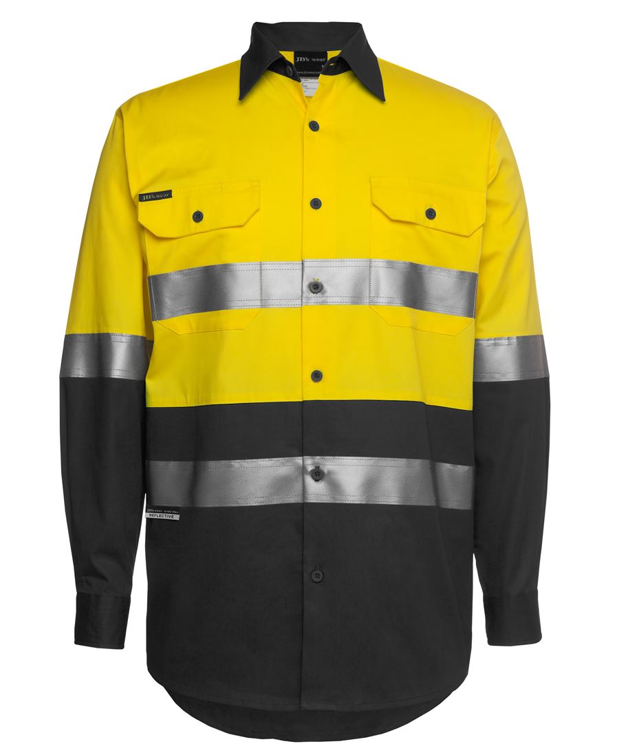 HI VIS (D+N) Long Sleeve Work Shirt
