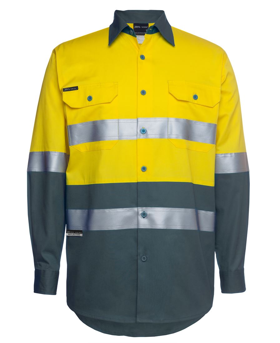 HI VIS (D+N) Long Sleeve Work Shirt