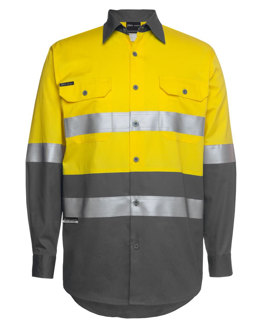 HI VIS (D+N) Long Sleeve Work Shirt