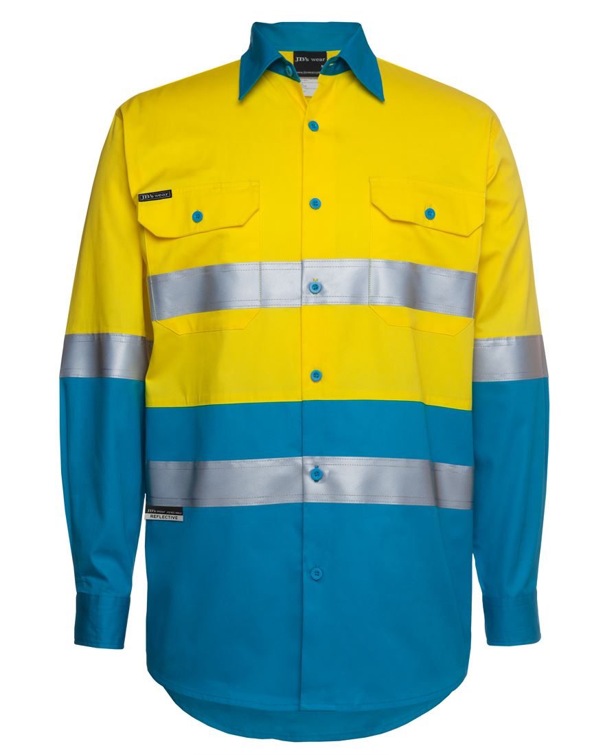 HI VIS (D+N) Long Sleeve Work Shirt