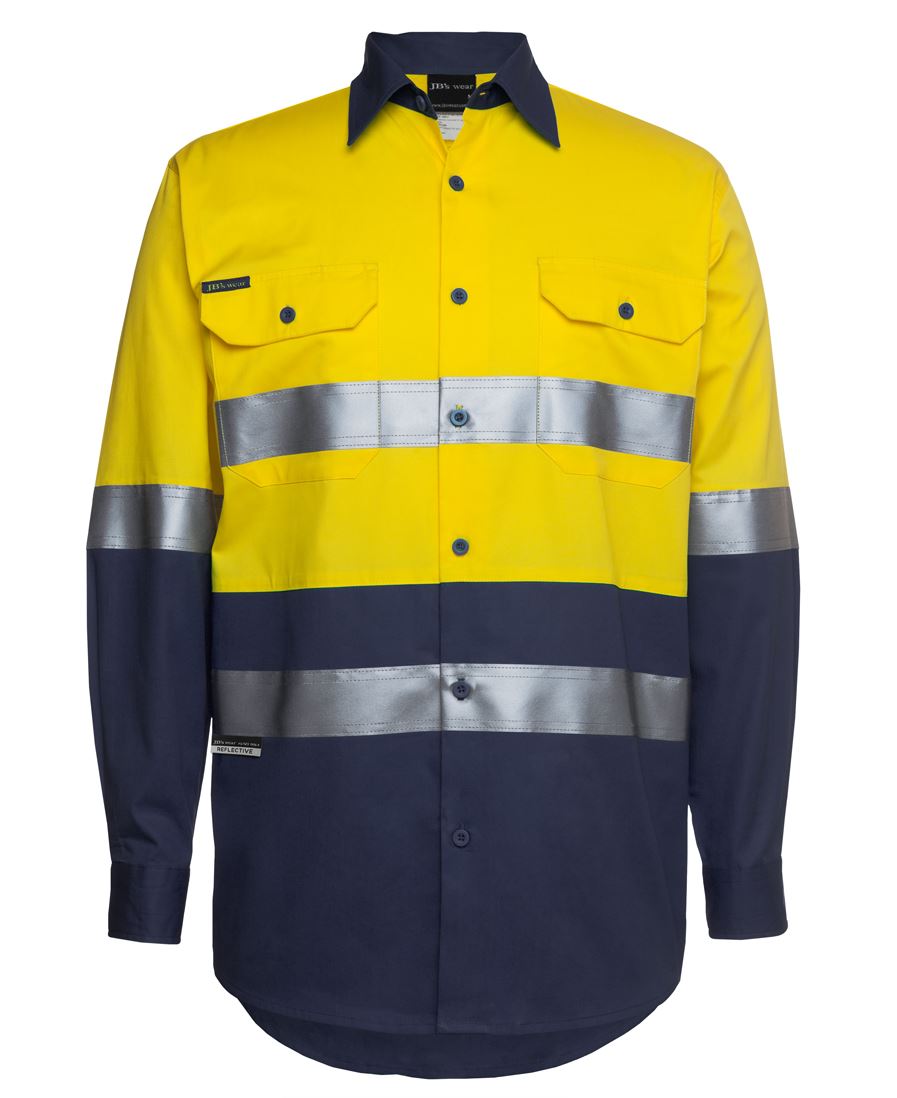 HI VIS (D+N) Long Sleeve Work Shirt