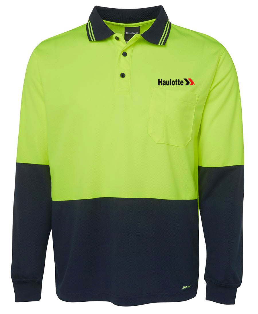 HI VIS Traditional Long Sleeve Polo Shirt