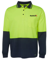 HI VIS Traditional Long Sleeve Polo Shirt