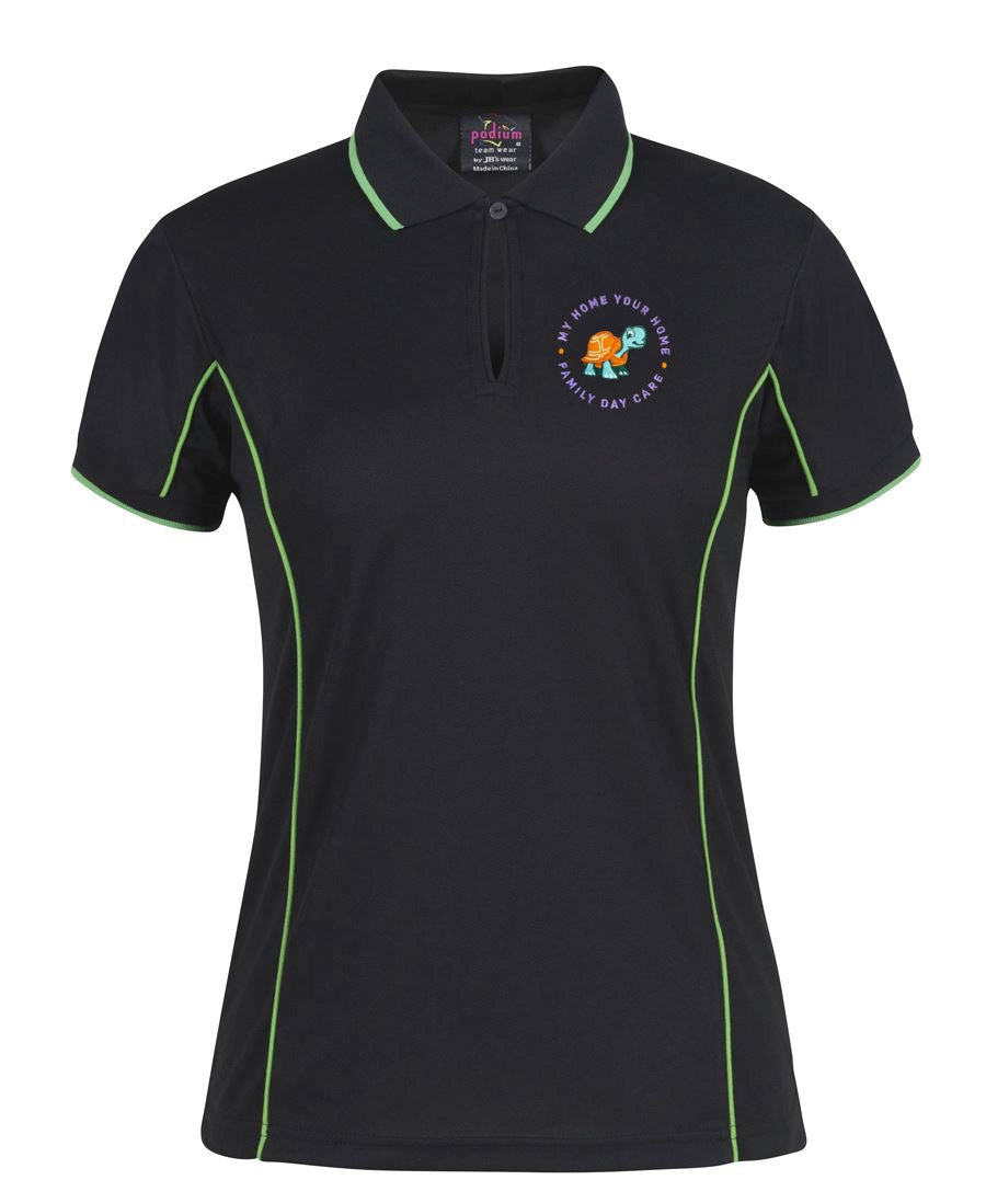 LADIES FIT PIPING POLO - STAFF