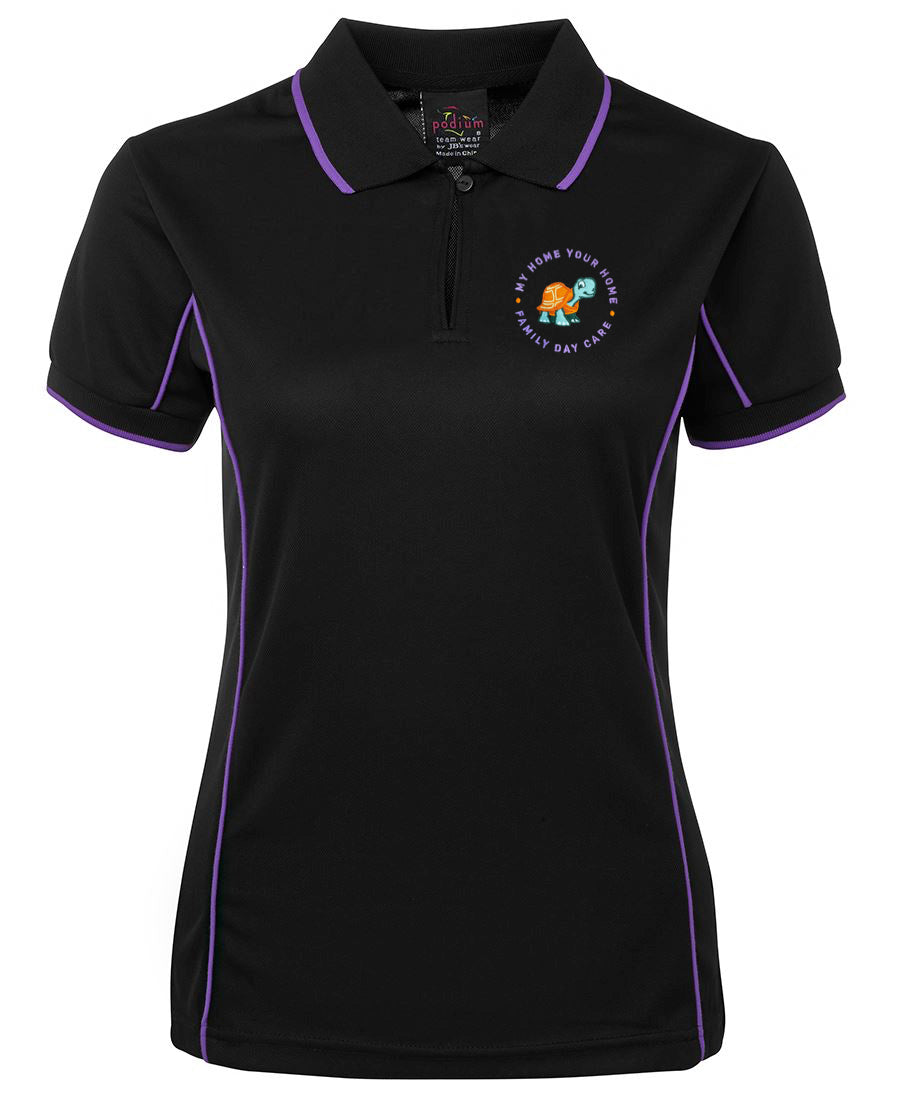 LADIES FIT PIPING POLO - STAFF