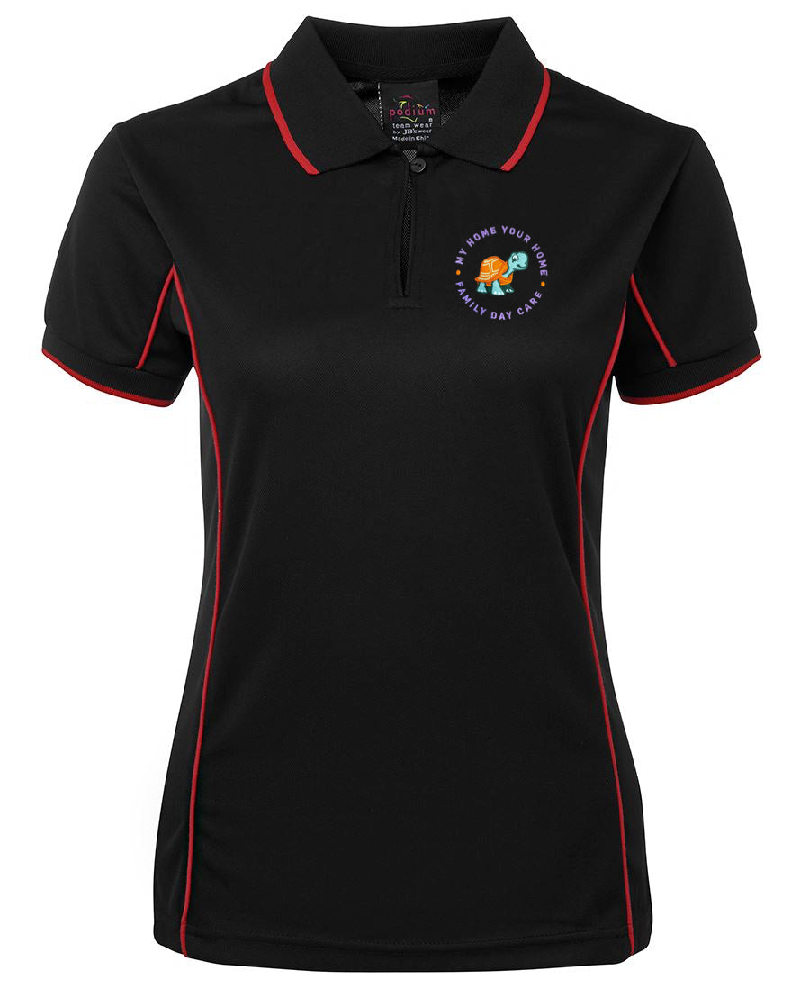 LADIES FIT PIPING POLO - STAFF