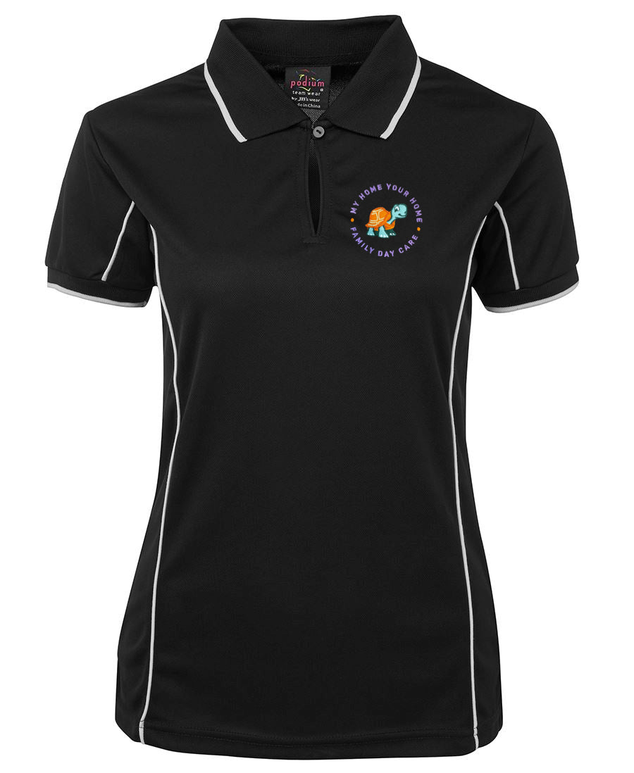 LADIES FIT PIPING POLO - STAFF