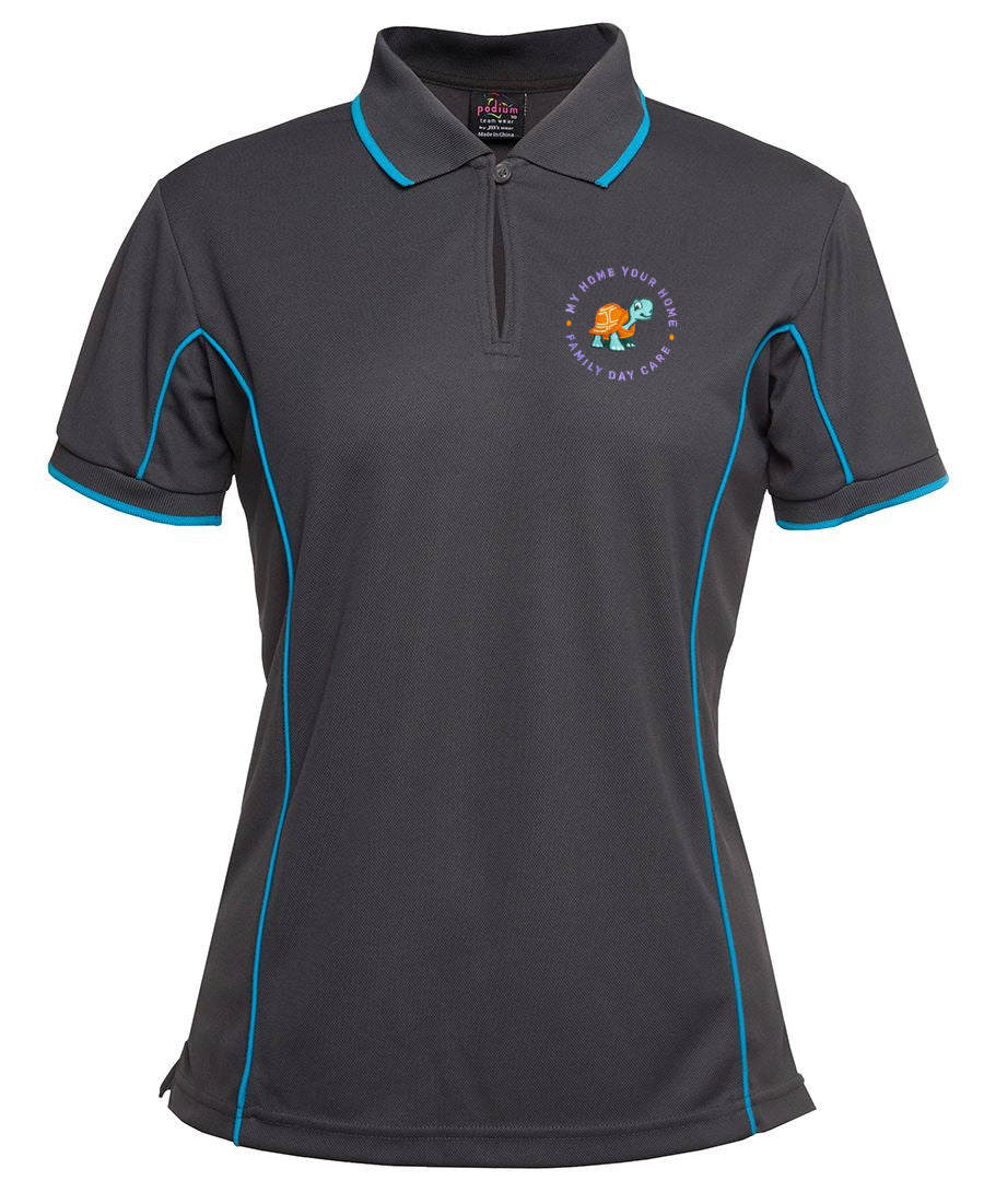 LADIES FIT PIPING POLO - STAFF