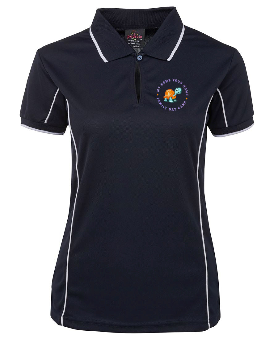 LADIES FIT PIPING POLO - STAFF