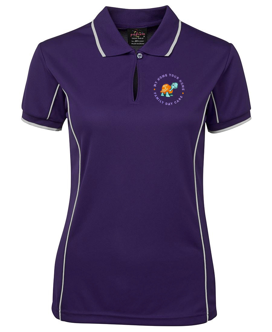 LADIES FIT PIPING POLO - STAFF