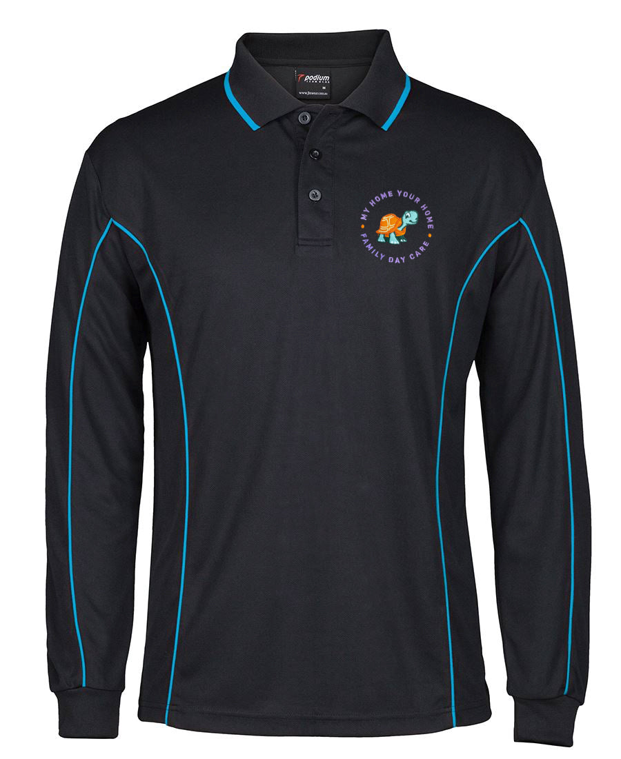 LONG SLEEVE PIPING POLO STAFF