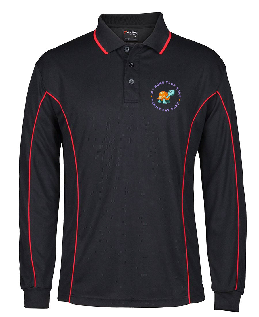 LONG SLEEVE PIPING POLO STAFF