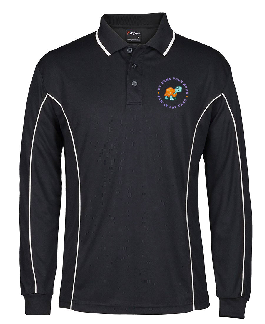 LONG SLEEVE PIPING POLO STAFF