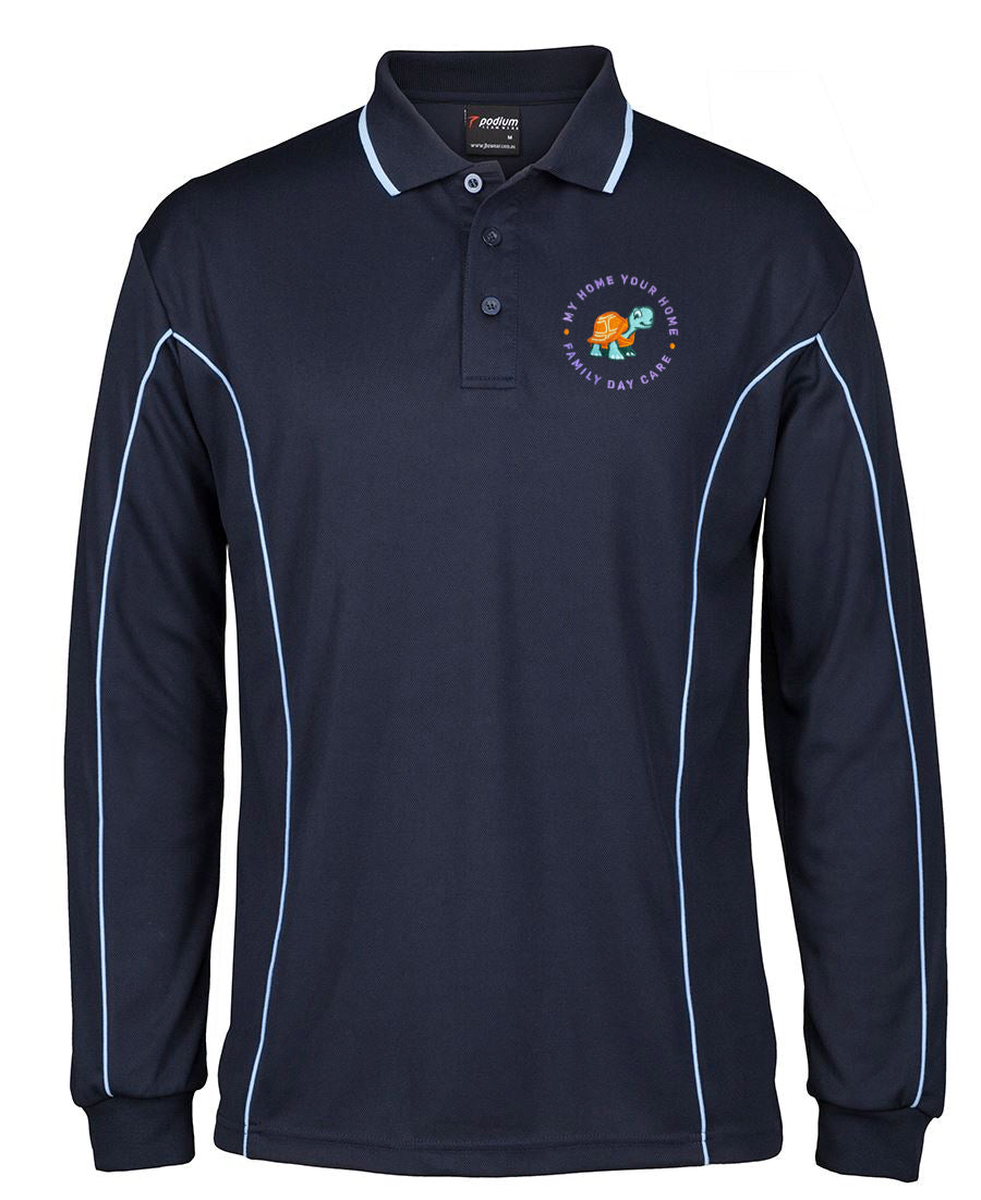 LONG SLEEVE PIPING POLO STAFF