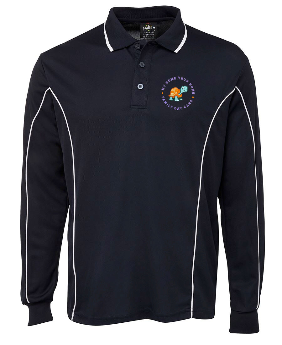 LONG SLEEVE PIPING POLO STAFF