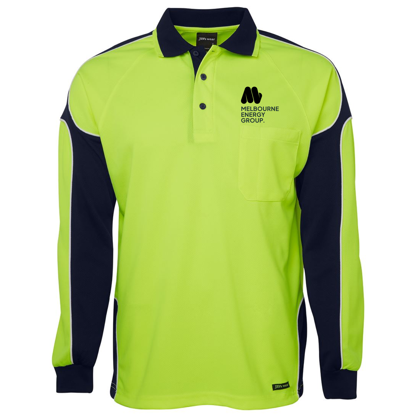 Hi Vis Long Sleeve Arm Panel Polo