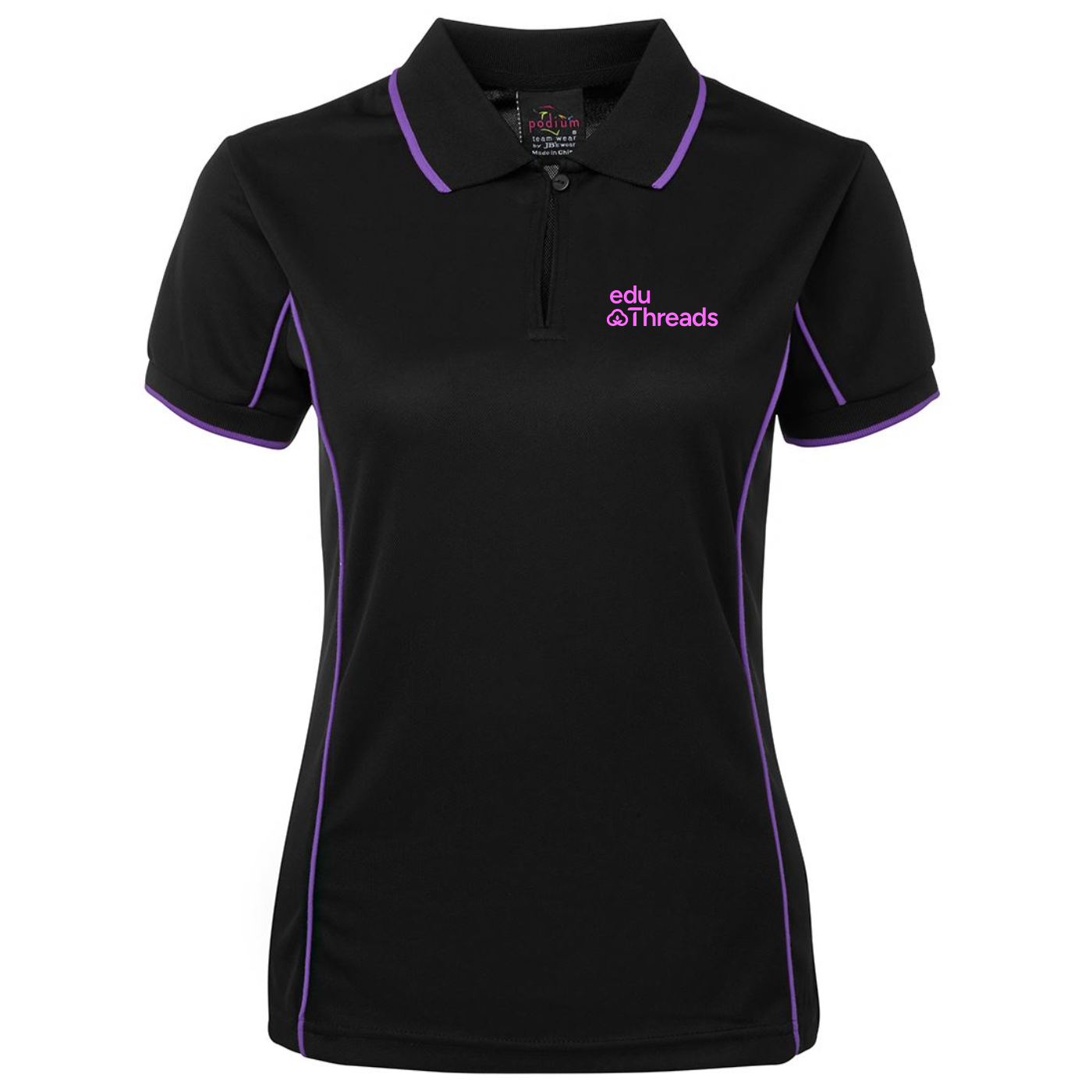 Ladies Fit Piping Polo - EduThreads