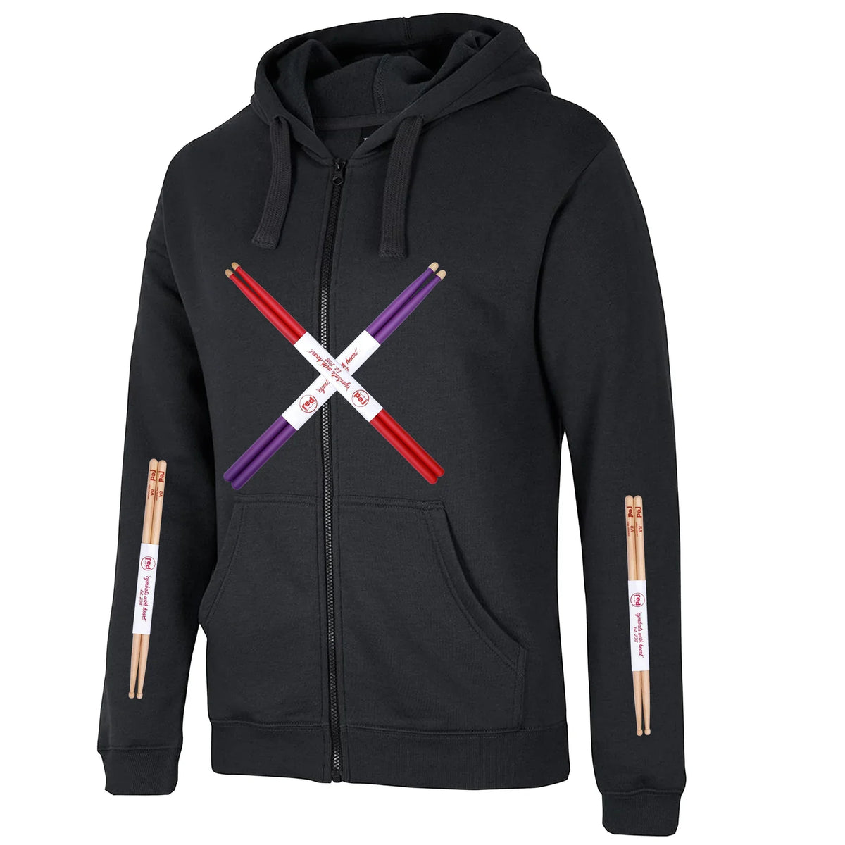 FULL ZIP HOODIE - STICKS MULTI PRINT