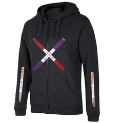 FULL ZIP HOODIE - STICKS MULTI PRINT